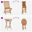 Solid Wood Patio Dining Set Table,