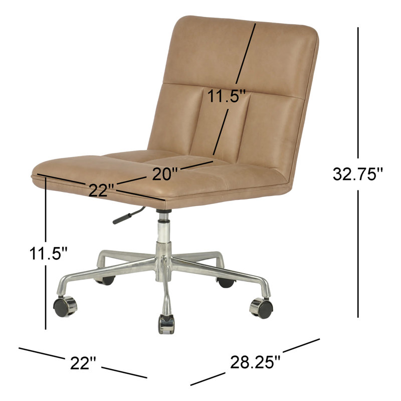 Sal Leather Swivel Task Chair