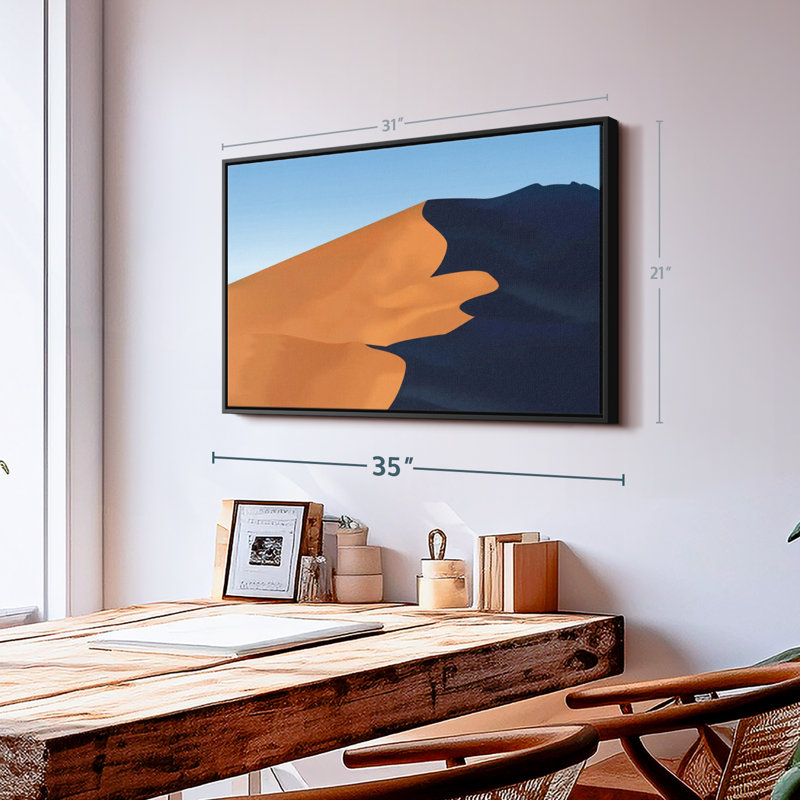 Shadowed Sand Dune Canvas Print, 21" H x 31" W