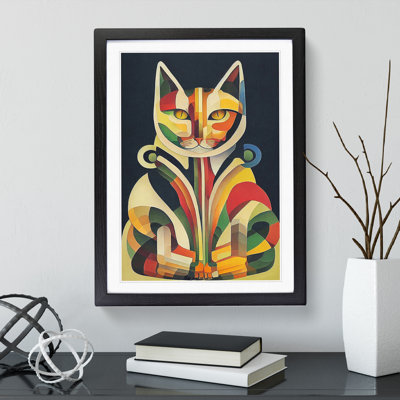 Cat In Art Nouveau No.4 - Single Picture Frame Print