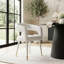 Ensemble de salle à manger rond moderne pour 2 personnes avec accoudoirs en chenille 35 po Modern-387228730