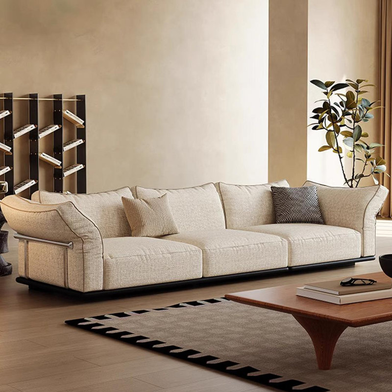 Canapé à pétales flottant en tissu antique, H 34,64 po x l 98,42 po x P 37,79 po