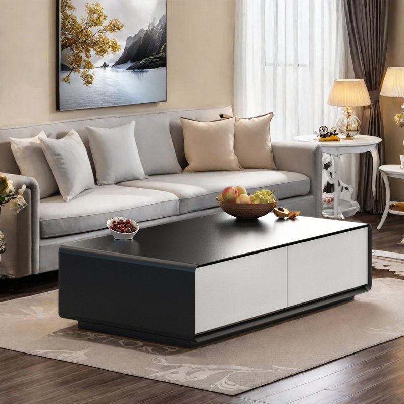 Giorgi, 13.78" H x 39.37" W x 19.69" D, Black/White