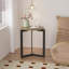 Table d'appoint ronde, table d'appoint ronde avec structure en métal robuste, table de chevet ronde, pour salon, chambre à coucher, balcon, bureau, brun