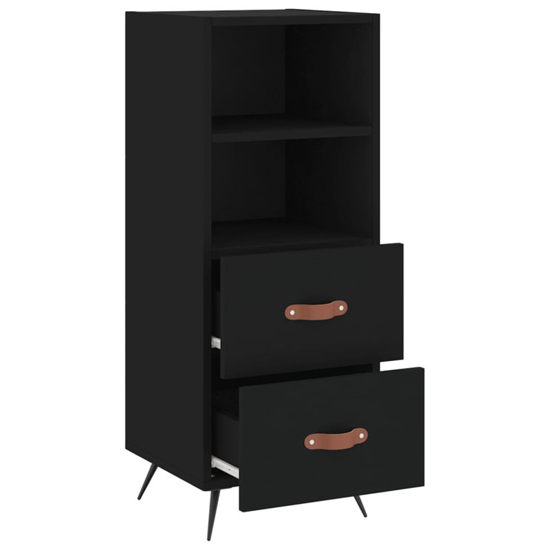 Anaelle 34.5cm W 2 - Drawer Chest of Drawers, Black