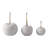 Decorative Object Polyresin Cherry Shaped Sculptures With Stems Home Or Office Accent Set Of 3 - 8", 5" White