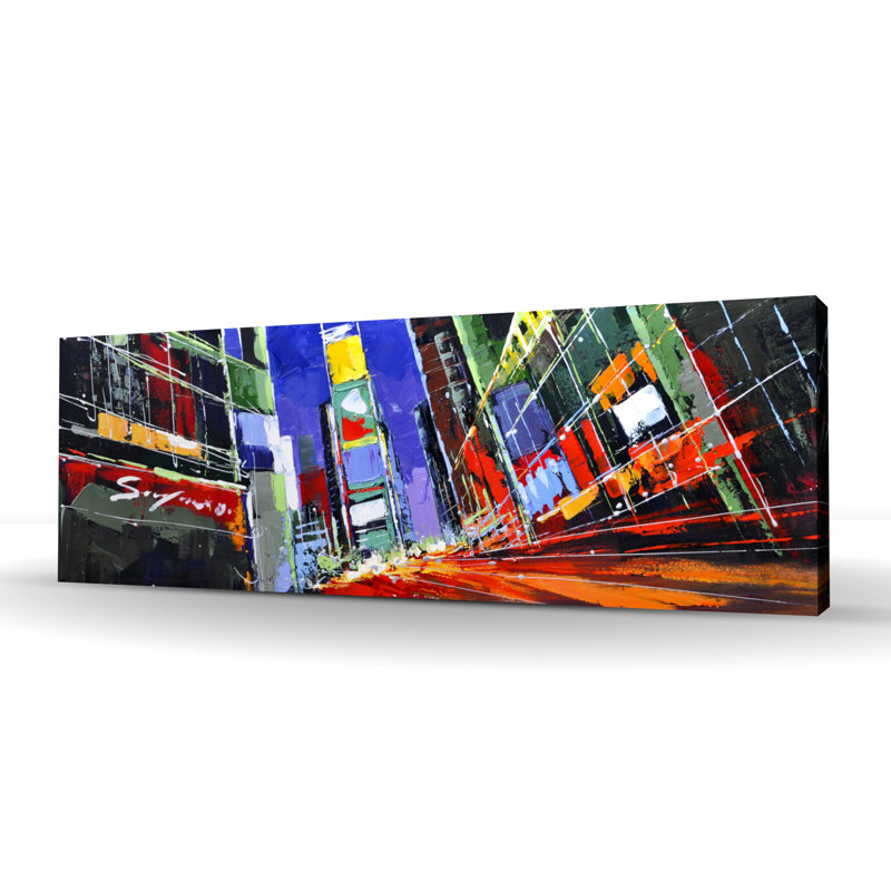 «Colorful Times Square by Night» - Art sur toile contemporain