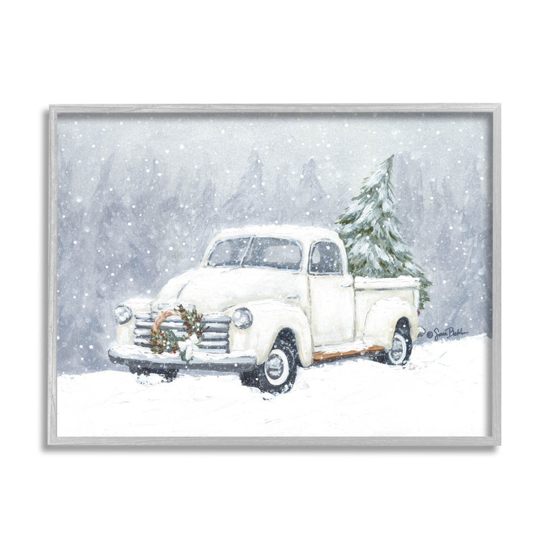 Camion de neige saisonnier Niveous AT-125, H 16 po x l 20 po x P 1,5 po, Estampe numérique Farmhouse