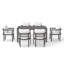 Ensemble repas d'extérieur pour 6 personnes avec table rectangulaire extensible-194823409-194823405