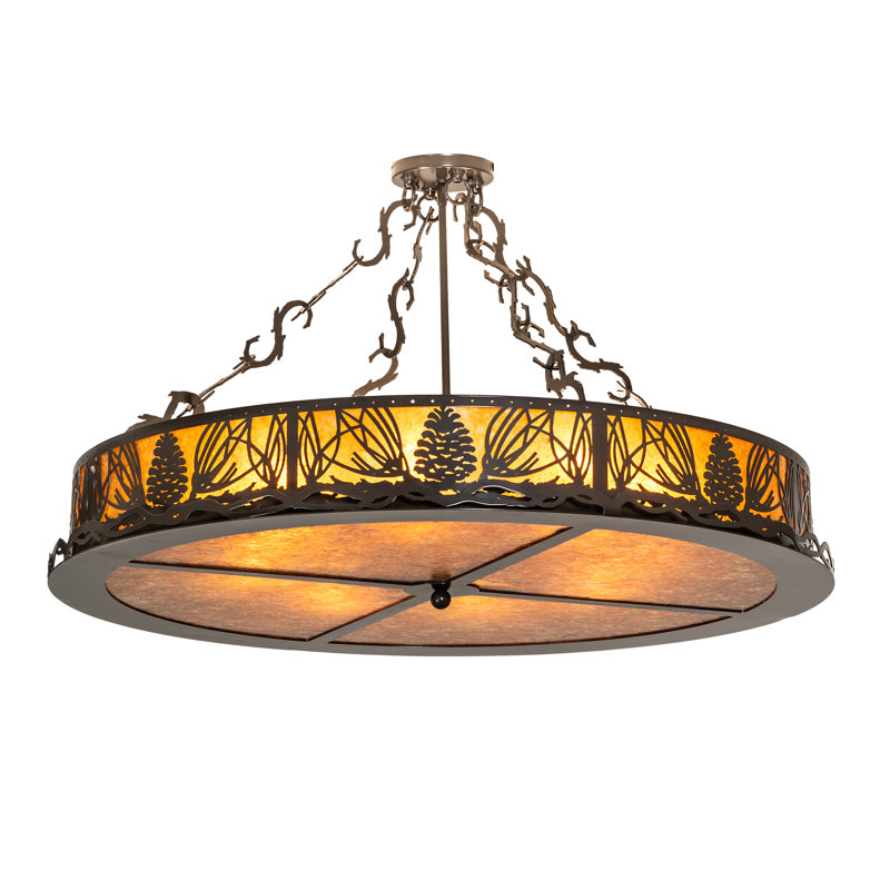 Mountain Pine 8 - Light Semi Flush Mount