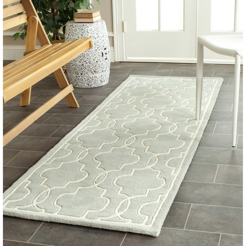 Carolene Hand Tufted Wool Geometric Rug, Runner 2'3" x 7'