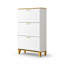 Armoire de rangement pour chaussures l 35,4 po avec 3 tiroirs rabattables et supports réglables