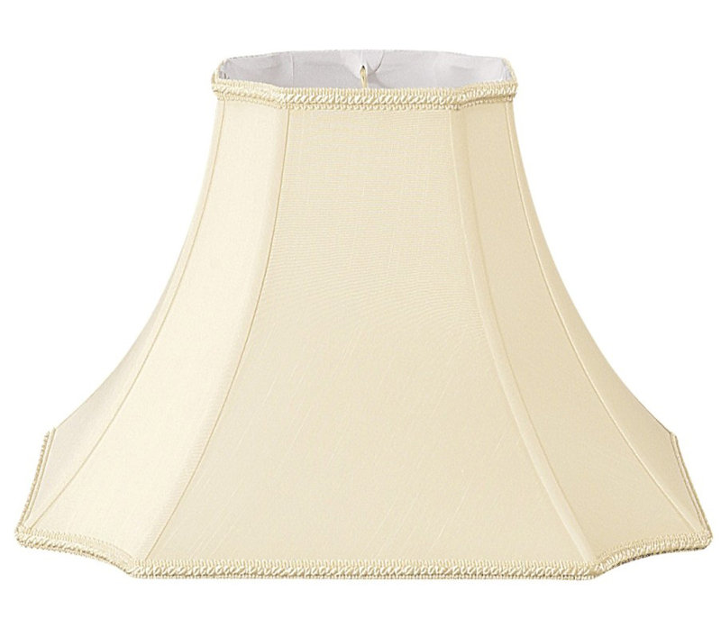 20'' W Silk Bell Lamp Shade, White, 9.5" H x 12" W x 16" D