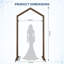 Arche de mariage Winado en bois massif de 2,13 m (7 pi) à pointe, idéale pour les cérémonies et les fêtes.