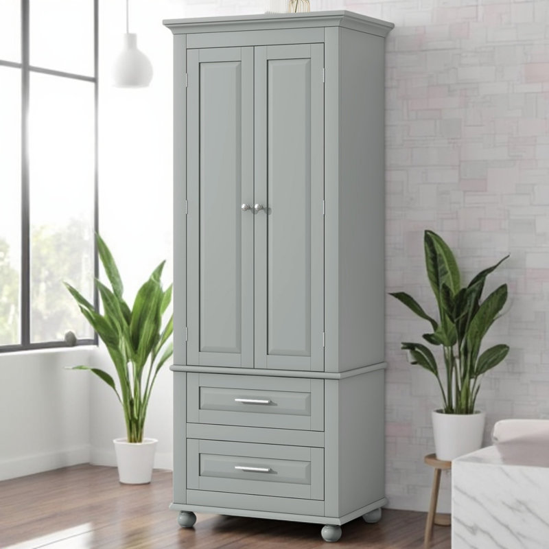 Armoire de rangement à 2 tiroirs Belamy, Gris