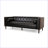 90" Faux leather Tuxedo Arm Sofa-1420870085