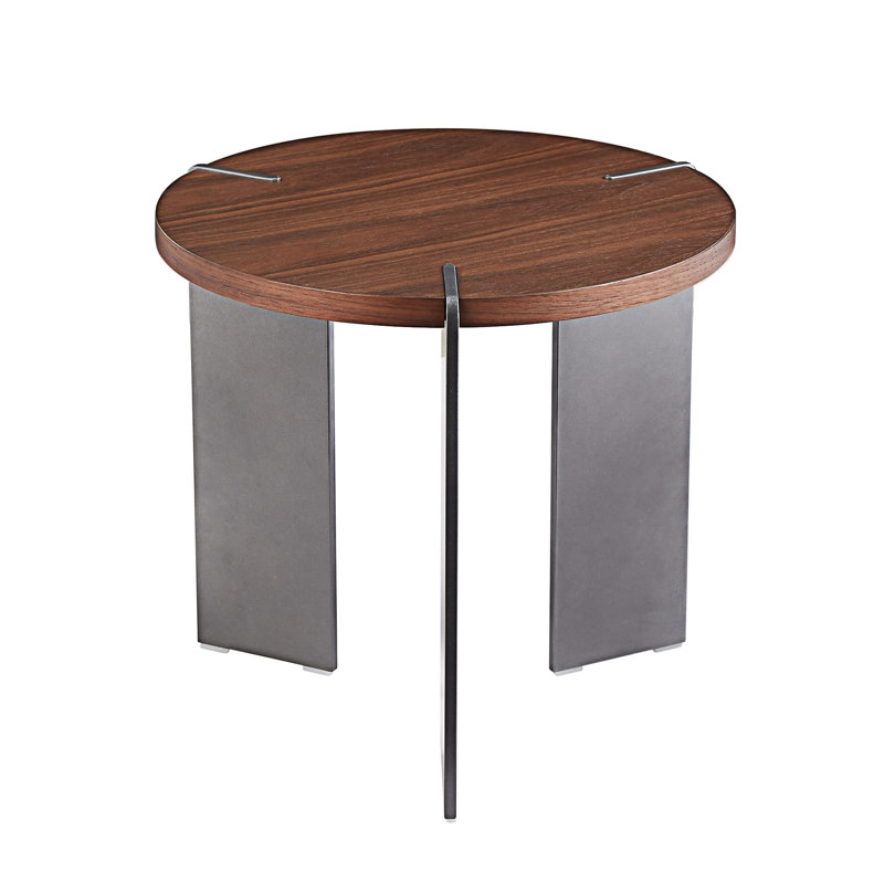 Table basse ronde, Brun, H 19,72 po x L 19,72 po x l 19,72 po