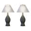 Lampe de table Cerulean Elegance - bleu gris - ensemble de 2
