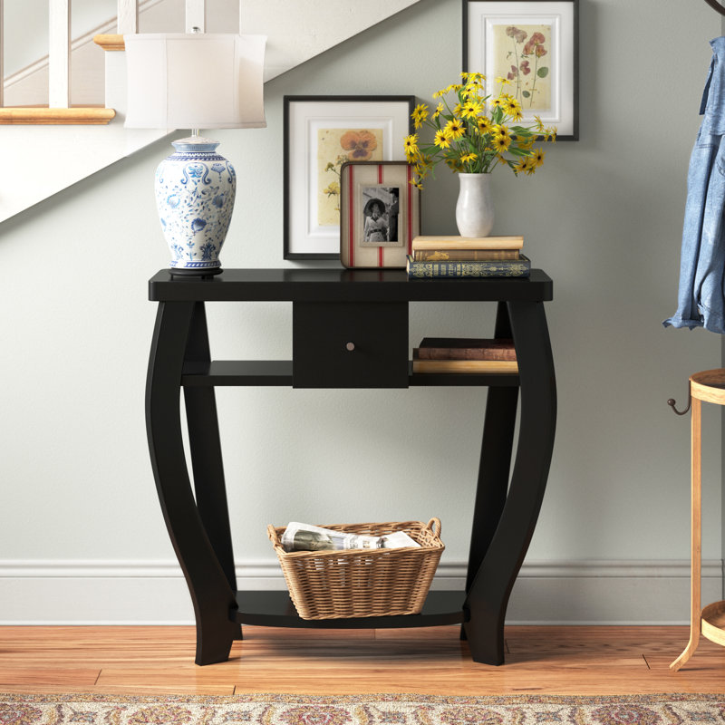 Hubbert 36'' Console Table, Black, 33.75" H x 36" W x 11.5" D