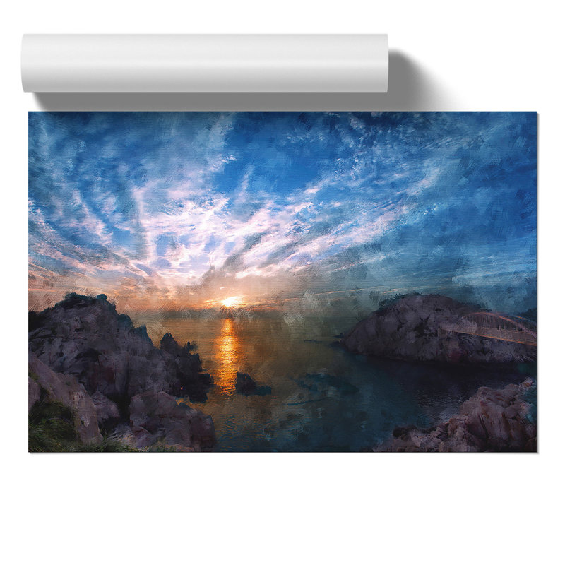 Beautiful Sunrise - No Frame Painting, 30cm H x 42cm W x 0.1cm D
