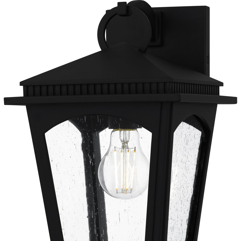Huck 1-Light Earth Black Outdoor Wall Lantern, 13.25" H x 8" W x 8.75" D