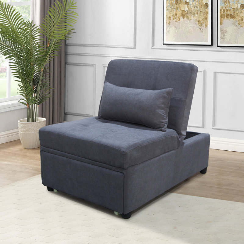Lit pliant gris foncé - multifonctionnel pour n'importe quelle scène. Facile à utiliser et peu encombrant. Ergonomique, stable. Utilisé comme table à thé, fauteuil, lit simple. Matériaux appliqués. Capacité de poids de 264 lb
