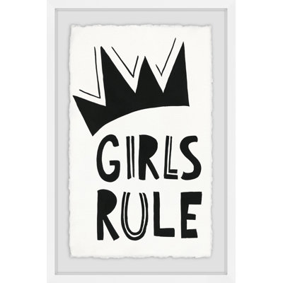 'Girls Rule' Framed Print on Paper