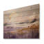 Imprimé mauve et doré lac et montagne IV - lac sur bois-1911542974