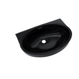 Oblong Vitreous China Oval Undermount Bathroom Sink with Overflow