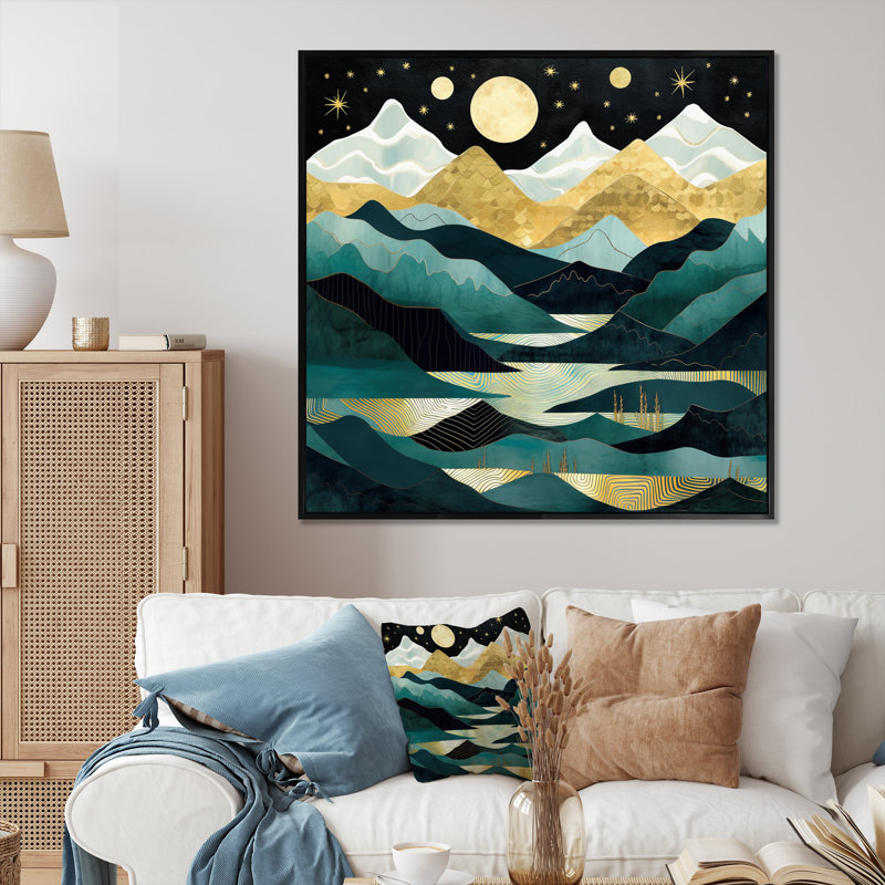 Mountain Nature's Roar II sur toile, H 24 po x l 24 po x P 1 po, Cadre flottant noir