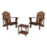 Sneller Solid Wood Adirondack Chair with Table
