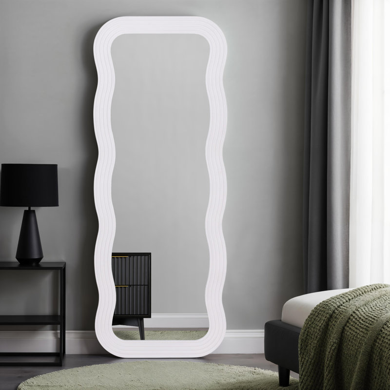 Rectangle Floor Mirror, White