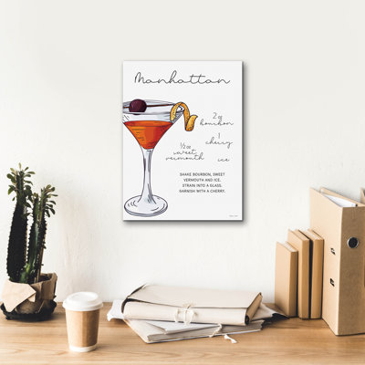  «Manhattan Recipe» par Susan Ball, art mural sur toile, 12 po x 16 po