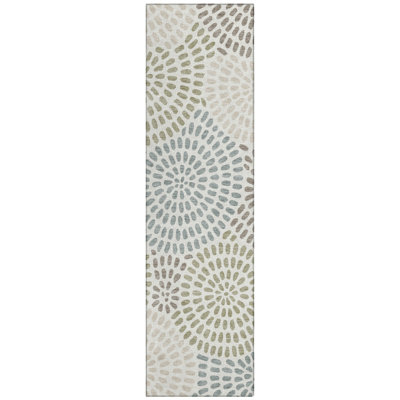Machine Washable Indoor/Outdoor Chantille ACN2492 Geometric Rug