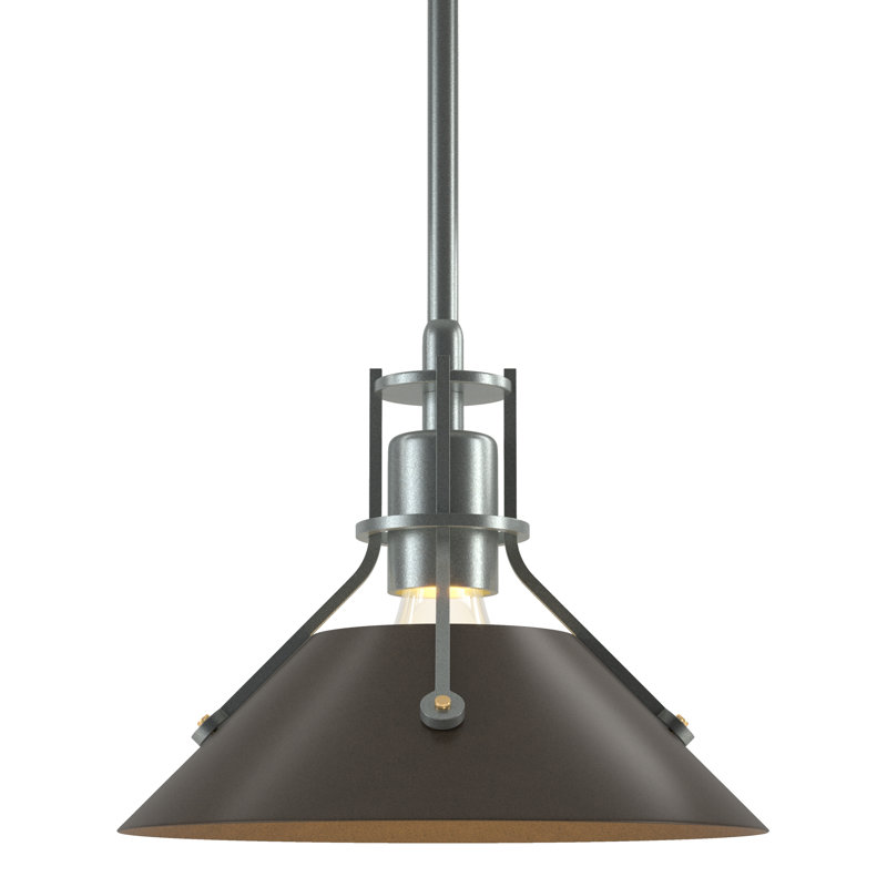 Henry 1 - Light Single Cone Pendant, Vintage Platinum, Bronze