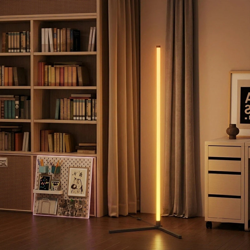 Tamma 164CM RGB Corner Floor Lamp, LED Standing Mood Light, Light Colour Changing, Remote Control
