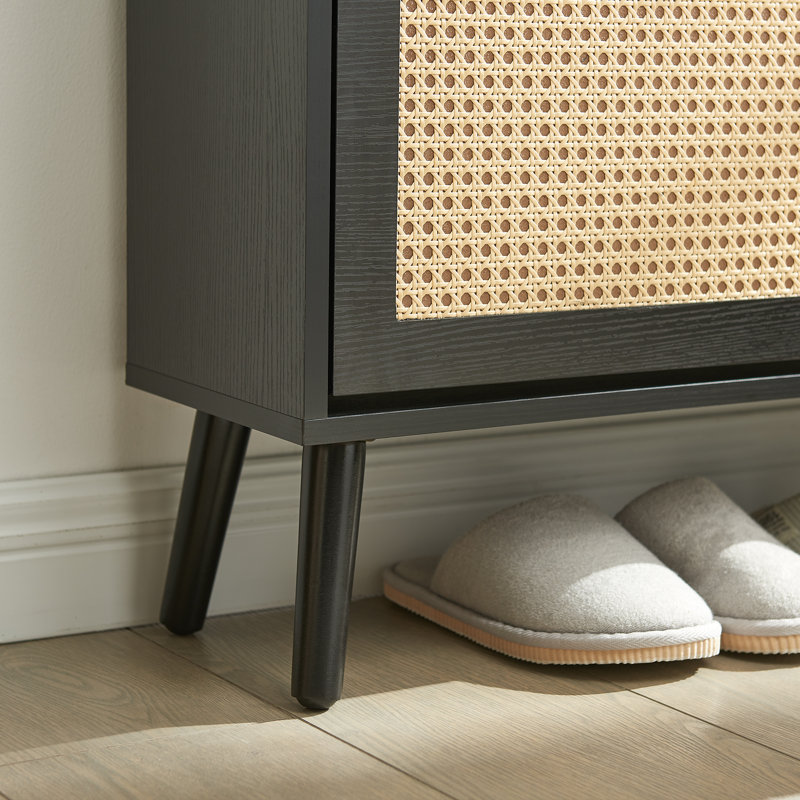 Armoire de rangement pour chaussures 16 paires, Noir
