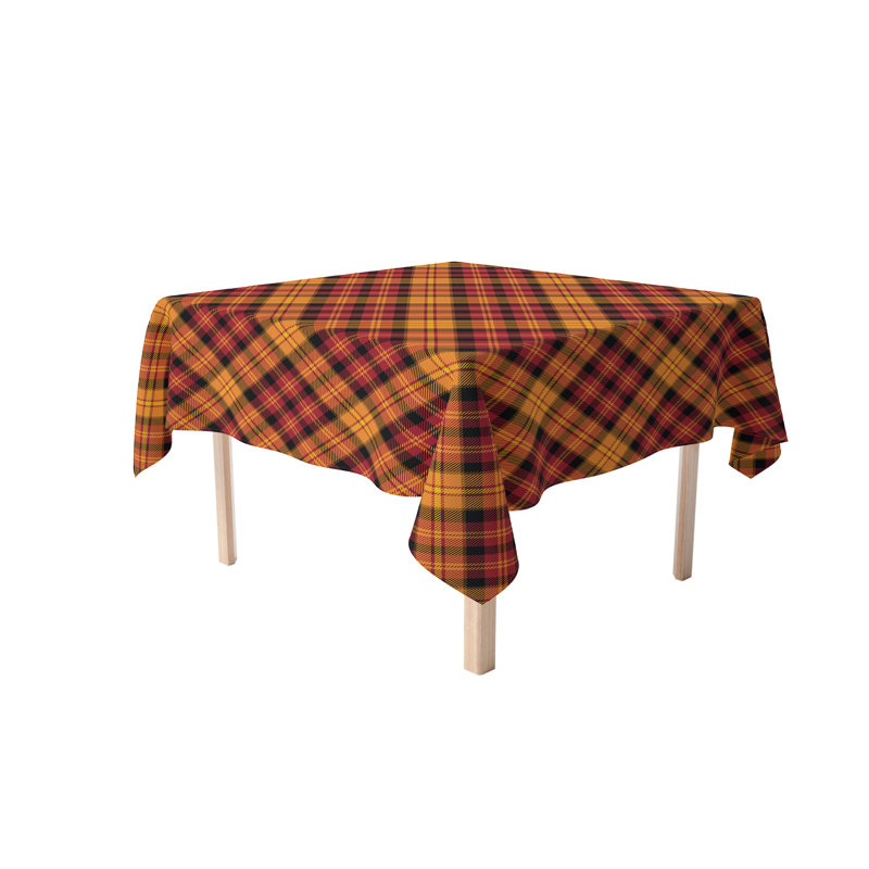 Singkil Fall Harvest Plaid Tablecloth, 60" x 60"