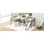 Lit mezzanine simple en forme de L gris avec lit élargi - Créez une chambre exceptionnelle avec une atmosphère relaxante-658740070