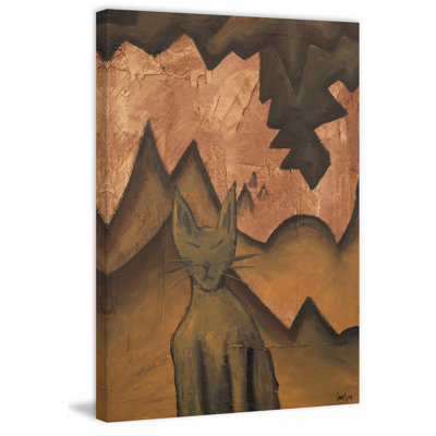 Cat 2 by Dean Sauls - Wrapped Canvas Painting