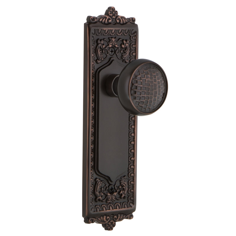 Plaque Egg & Dart avec bouton de porte Craftsman, Bronze intemporel