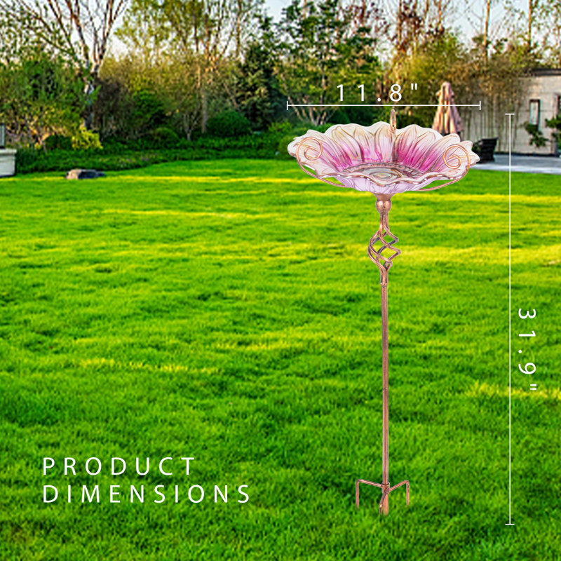 Camala Glass Mosaic Birdbath