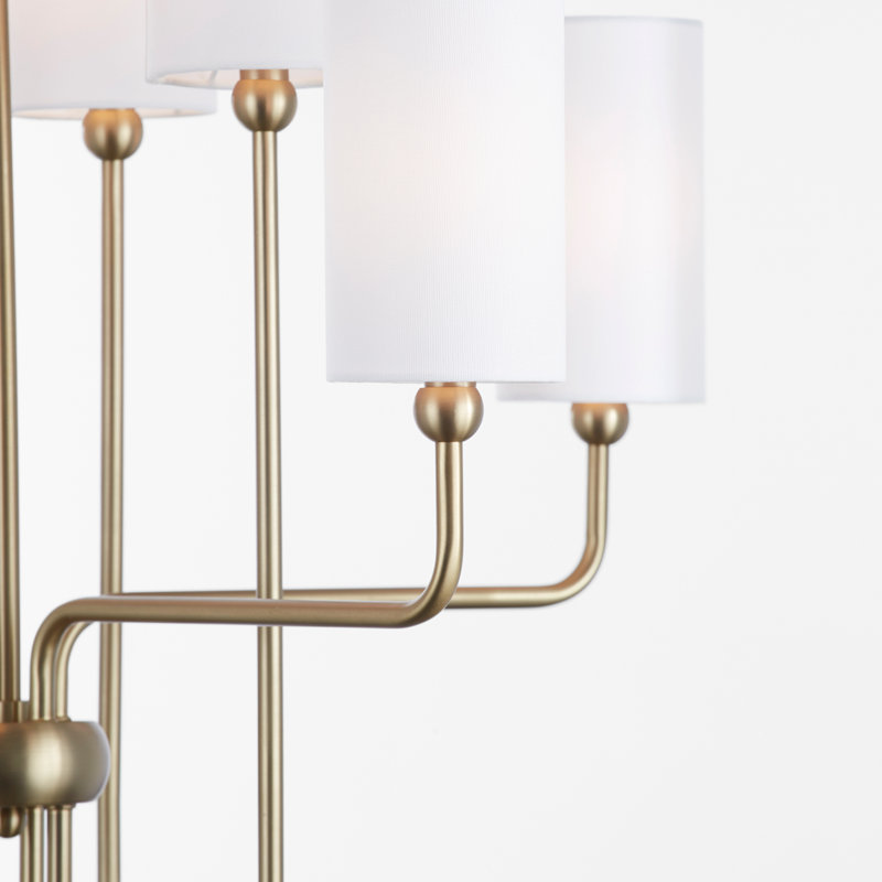 CHARLOTTE 8 Light Chandelier, Aged Brass