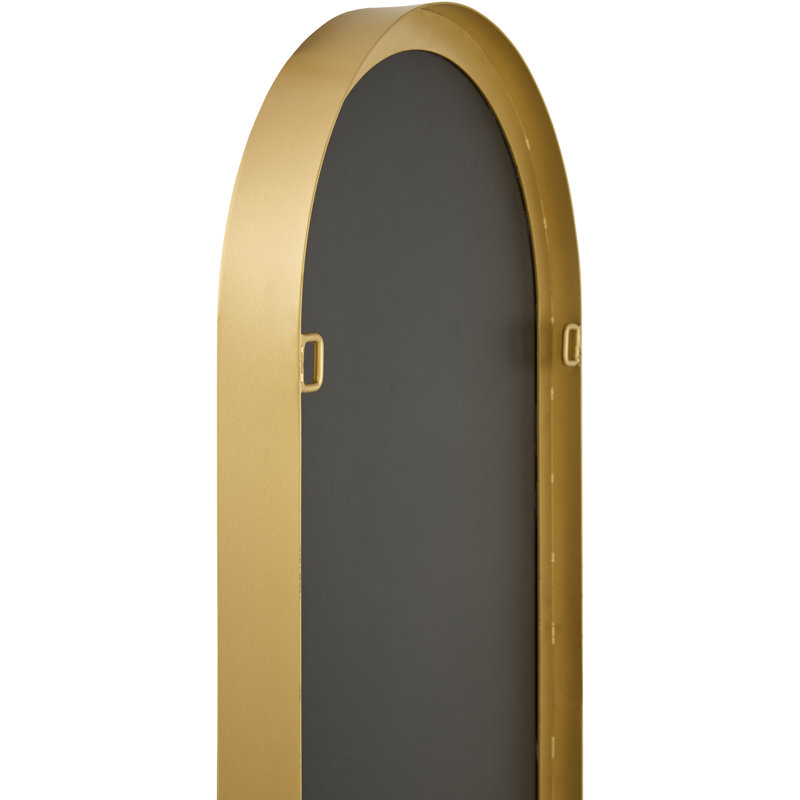 Oval Iron Accent Mirror , Gold, 31.5" x 15.5"