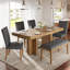 Ensemble de table de salle à manger extensible 6 pièces avec sièges rembourrés-1642906429