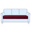Housse pour canapé à coussins carrés texturés Jacquard Spandex-34354804