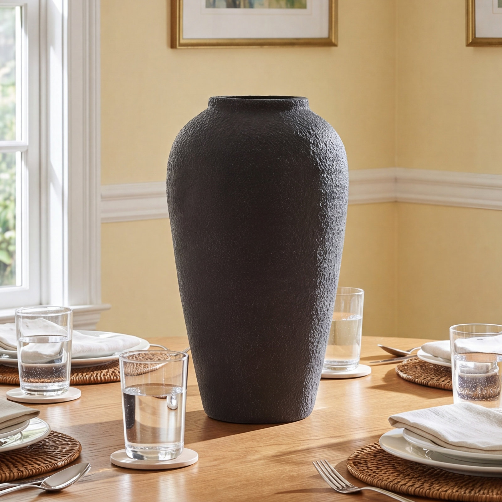 Calila Handmade Ceramic Table Vase, 19.5" H x 10.1" W x 10.1" D