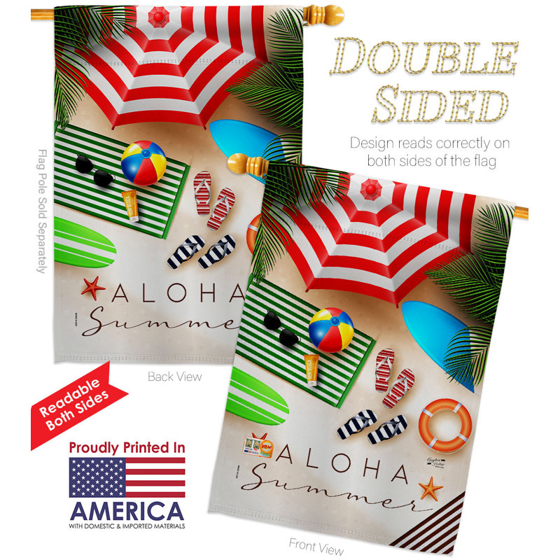 Drapeau de maison en polyester 2 côtés 40 x 28 po