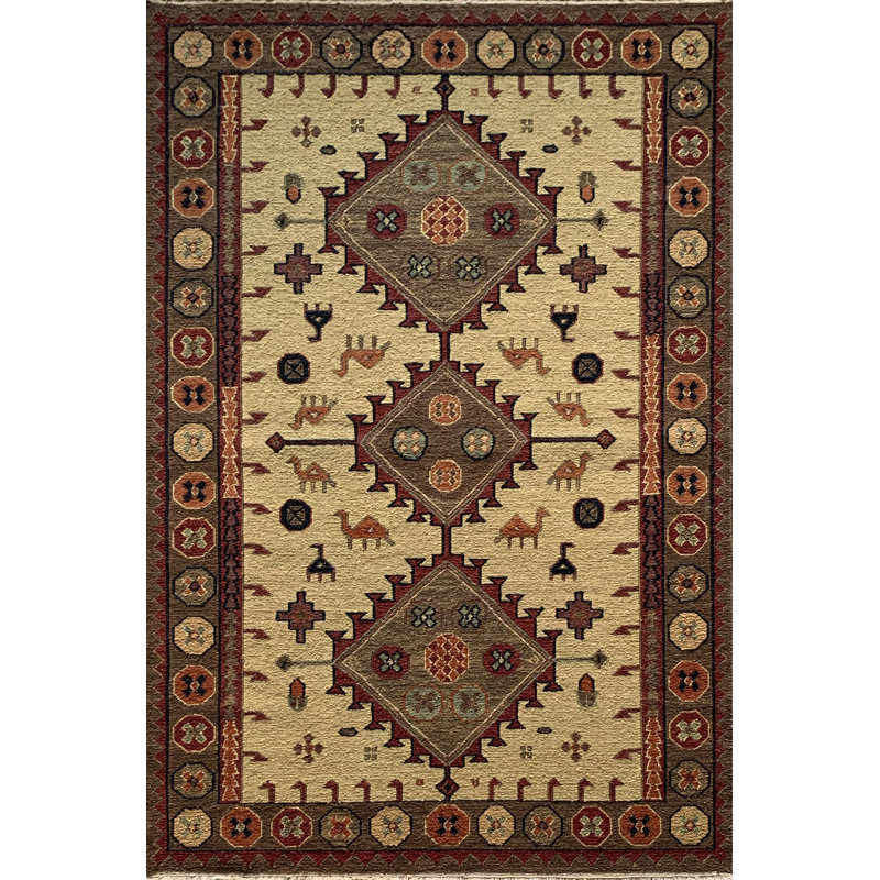 KAZAK 1 CAMEL, Rectangle 3' x 5'