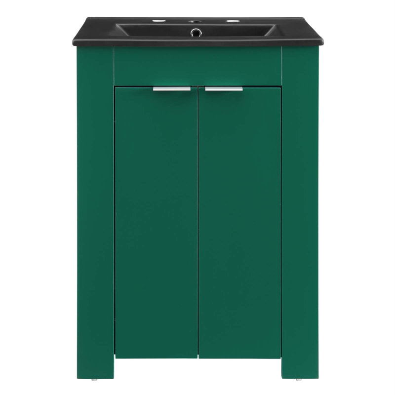 Meuble-lavabo 24 po Maybelle par Modway, Vert, Noir